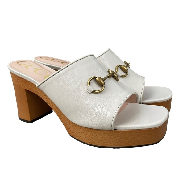 NEW Gucci Granada Platform Sandals Chunky Mystic White Size 41.5 - Picture 3 of 10